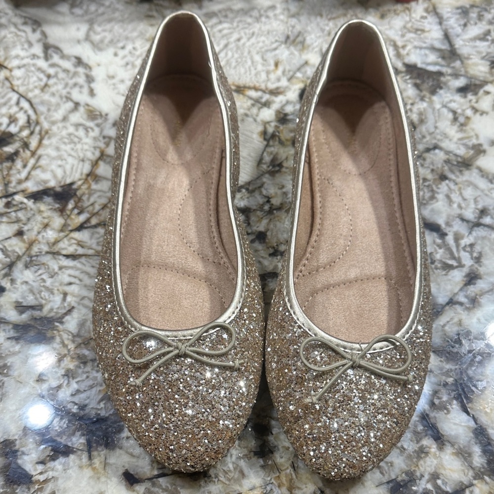Old Navy Sparkling Gold Flats